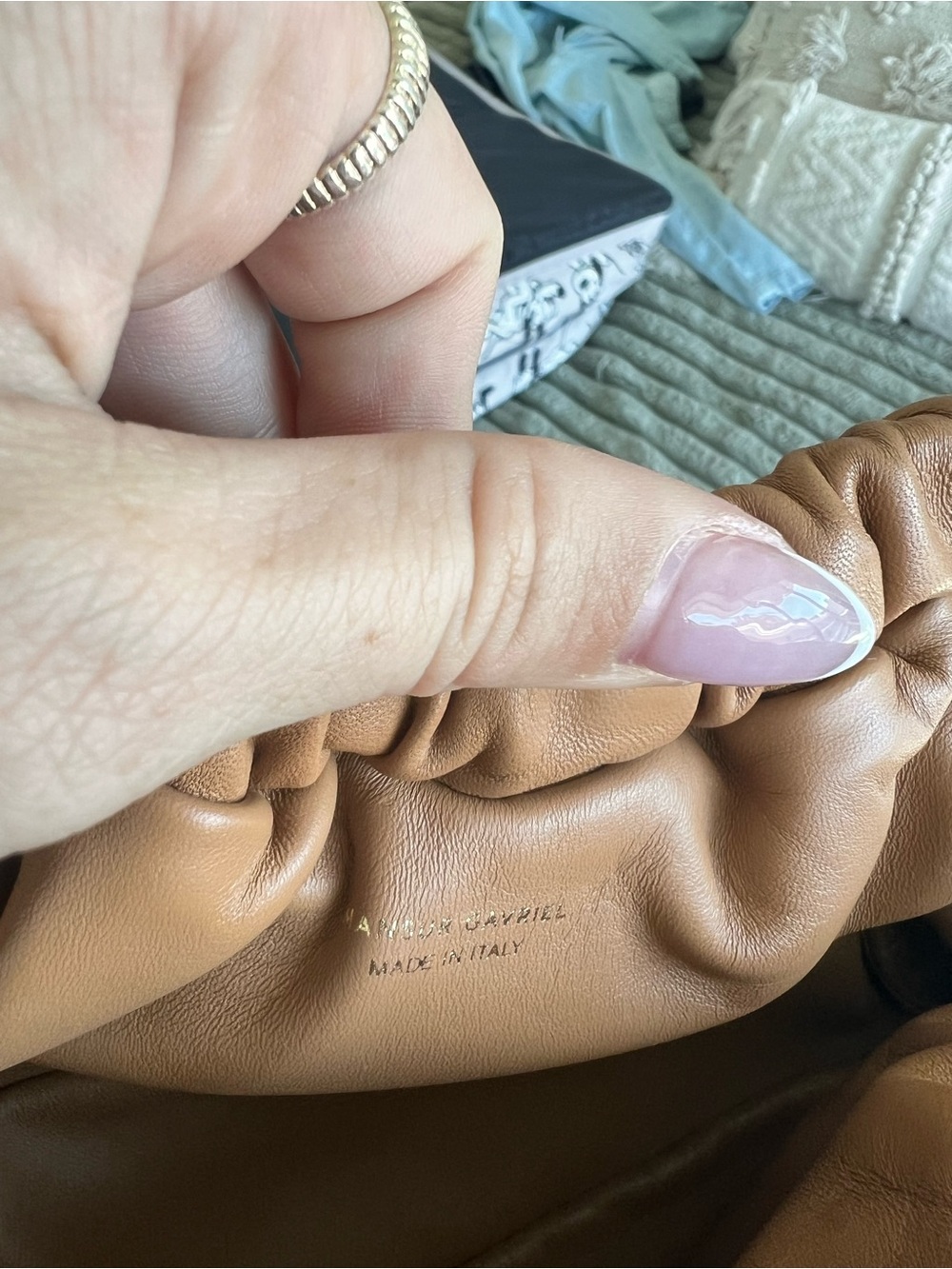 Mansur Gavriel Mini Cloud Clutch/Bag Tan Like New Condition - Picture 12 of 12